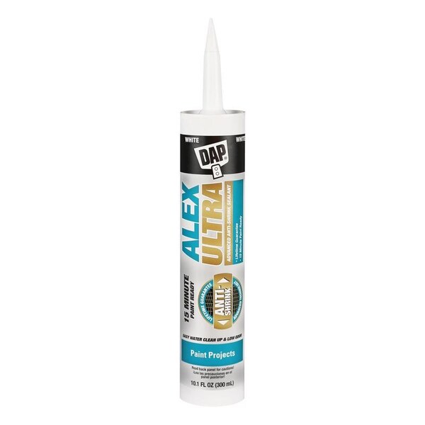 Dap DAP Alex Ultra White Elastomeric Acrylic Latex All Purpose Waterproof Sealant 10.1 oz, PK12 7079818200 - main